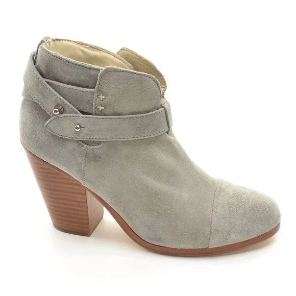 rag & bone Harrow Light Gray Suede Boots 37 New